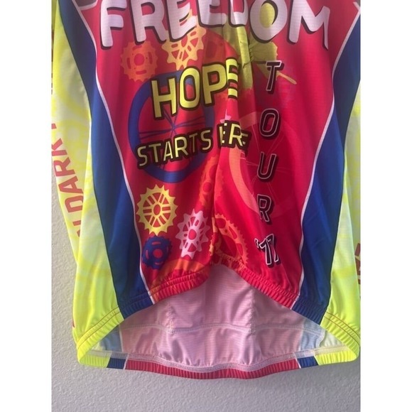 Pactimo 2017 Womens XS Cycling Jersey Top "Freedom Hope Starts Here" - Picture 4 of 9